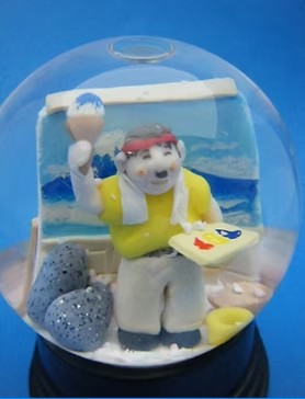 スノードームキットで自作した作品例の画像